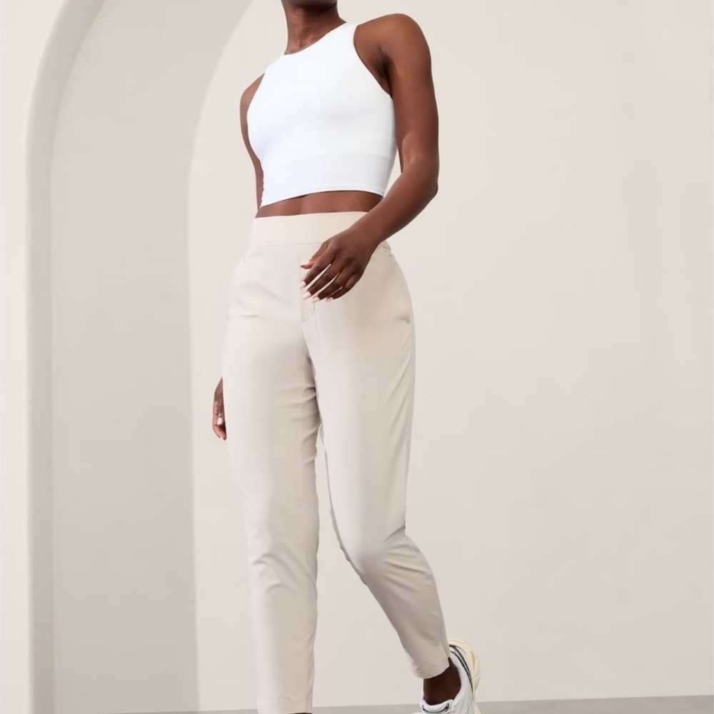 Athleta | Cream Brooklyn Mid Rise Ankle Pant 2